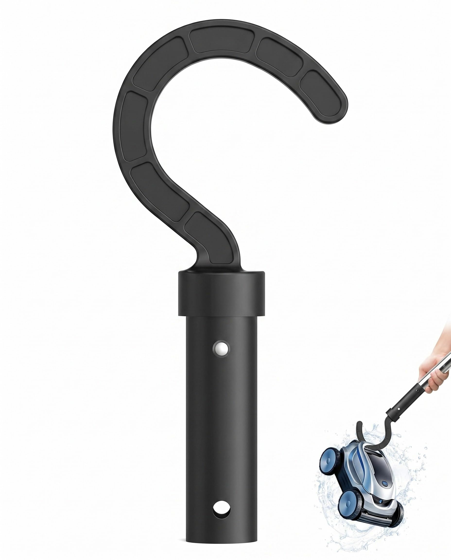 Gancho Robusto para Robot de Piscina - 1 pieza, Plástico de Alta Resistencia para Pared. Organiza limpiafondos automáticos y accesorios, manteniendo tu espacio ordenado.