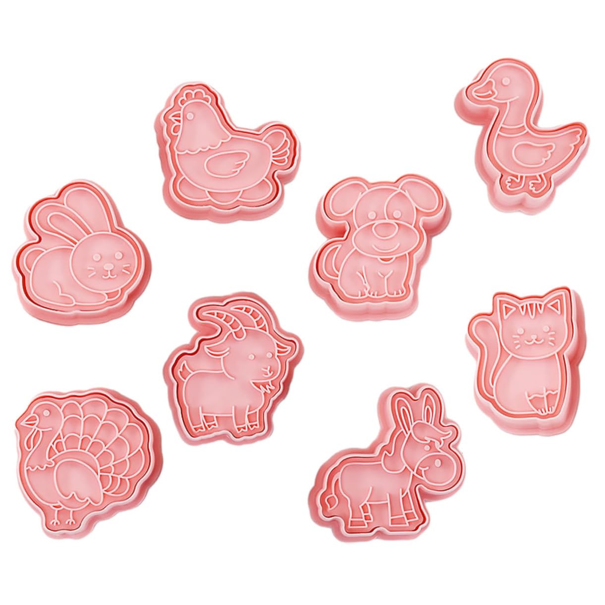 Cabilock 4ensembles Set De Emporte Animaux Plastique Alimentaire Outils De Pâtisserie pour Cookies Animaux De Biscuits pour Activités