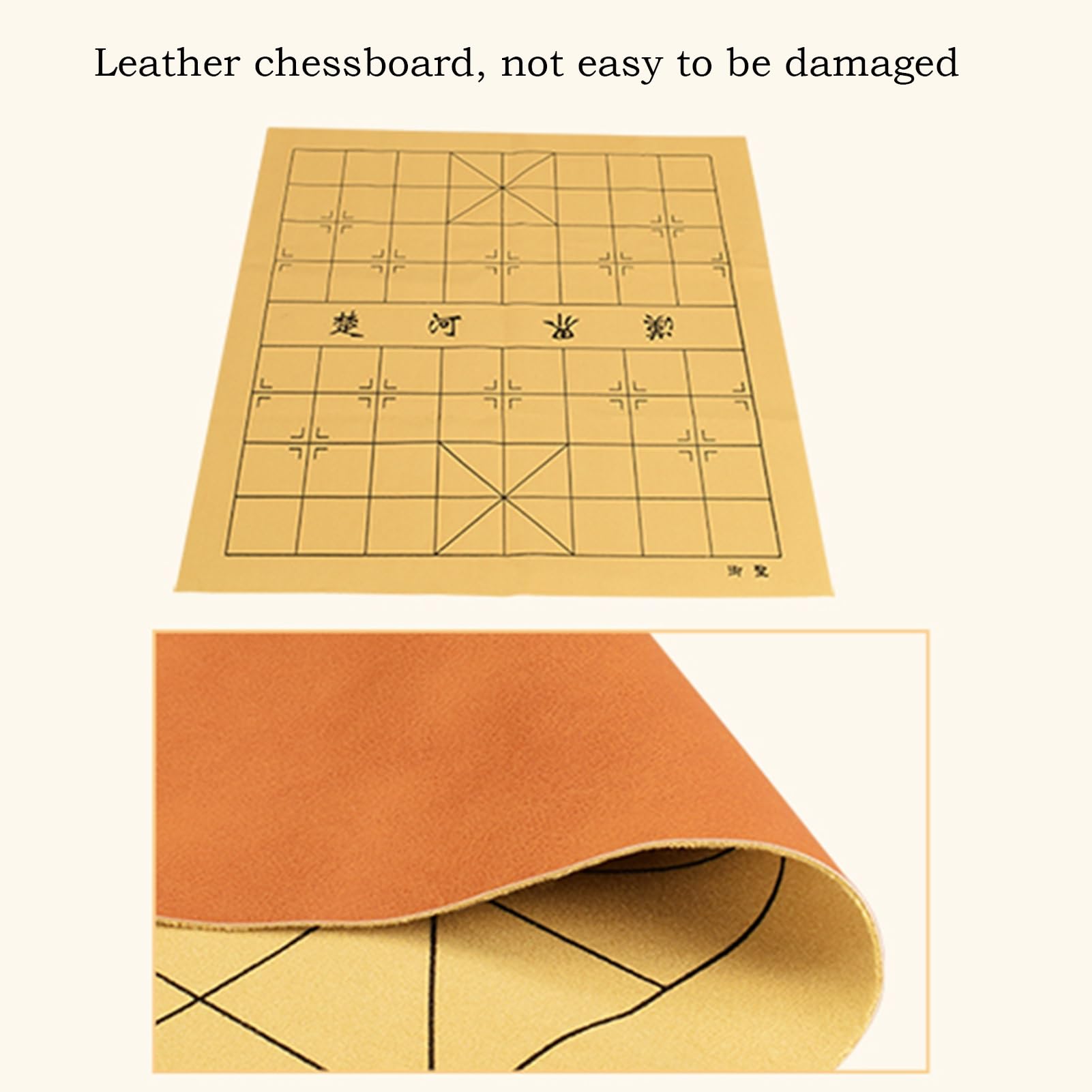 Xiangqi Chino para 2 Jugadores, Juego de ajedrez Tradicional portátil de Viaje con Piezas de Palisandro, Tablero de Cuero y Caja de Regalo (4,8 cm/1,9 Pulgadas)