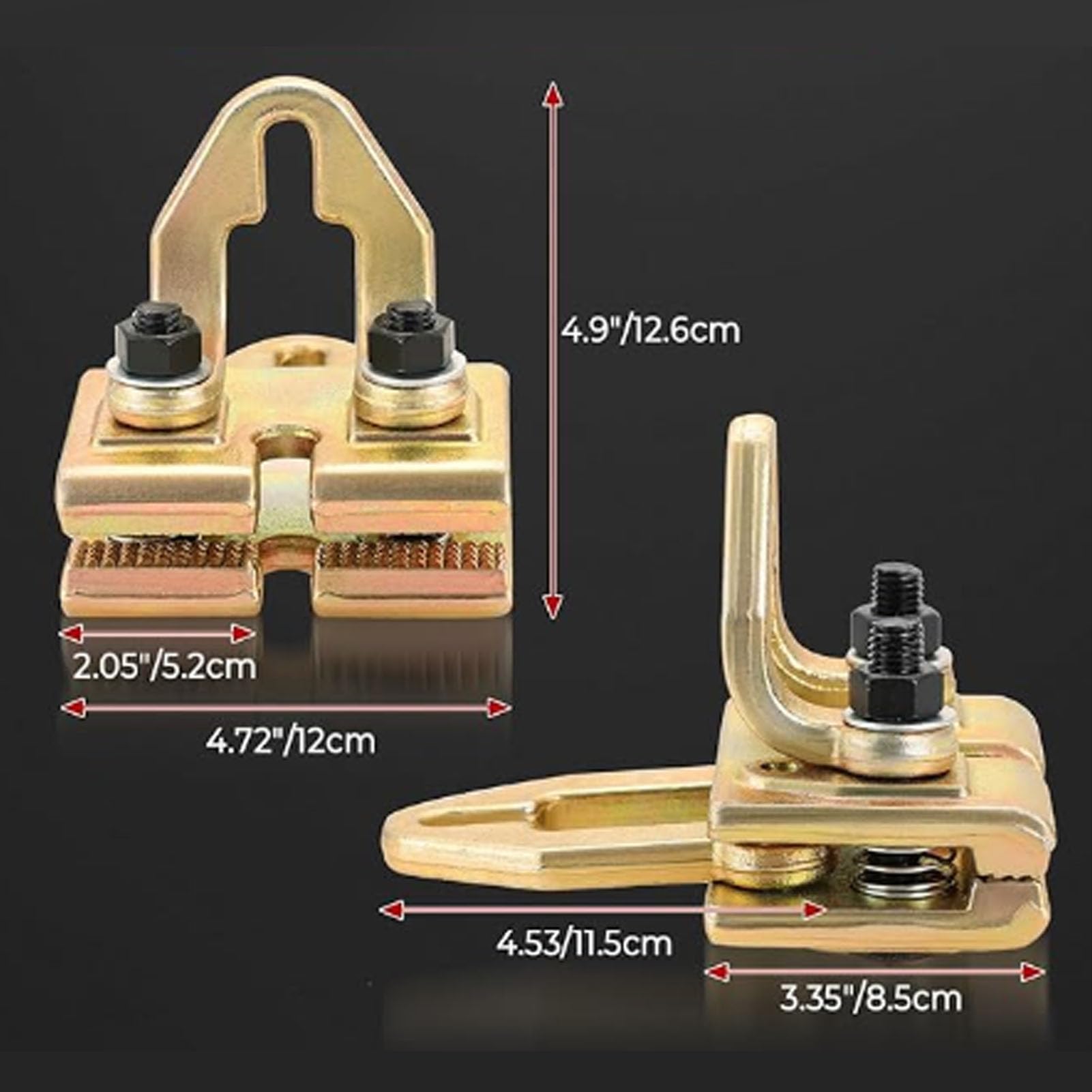 Cryfokt 5 Ton Right Angle Pull Clamp, Durable Metal Tool | Mechanizm samoblokujący, Idealny do prac przy ciele, Wysoka wytrzymałość na rozciąganie, Wszechstronne zastosowanie