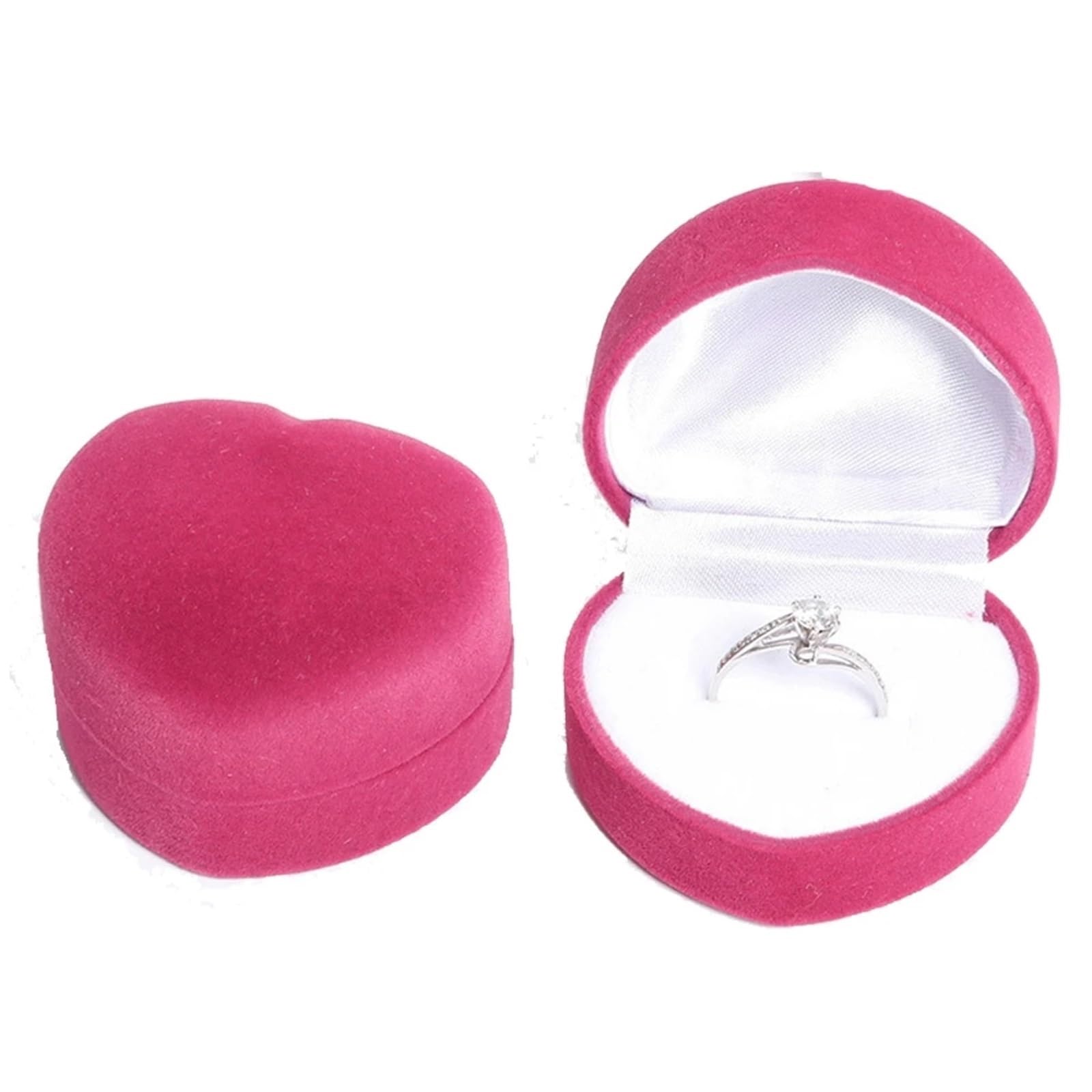 JFNKLFG Velvet Ring Earring Box Case For Wedding Engagement Small Jewelry Packaging Holder Storage Display Organizer Businesses Sale for Proposal, Wedding(SKU-05,4.5x4.3x3.5cm)
