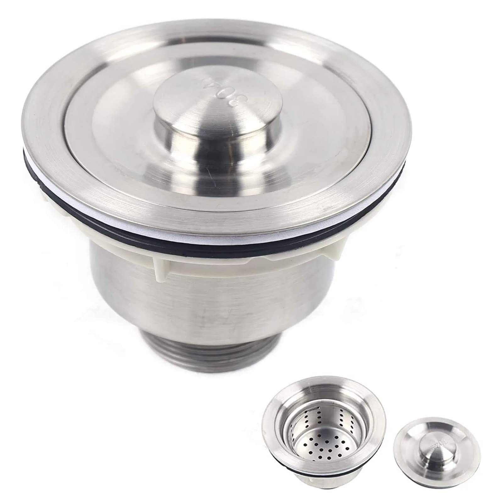 Acciaio Inox Lavello da Cucina per Esterno Commerciale a vasca singola con Rubinetto per garage Lavamani industriale per la casa Ristorante,Lavanderia,Giardino 50cm x 50cm x 80cm