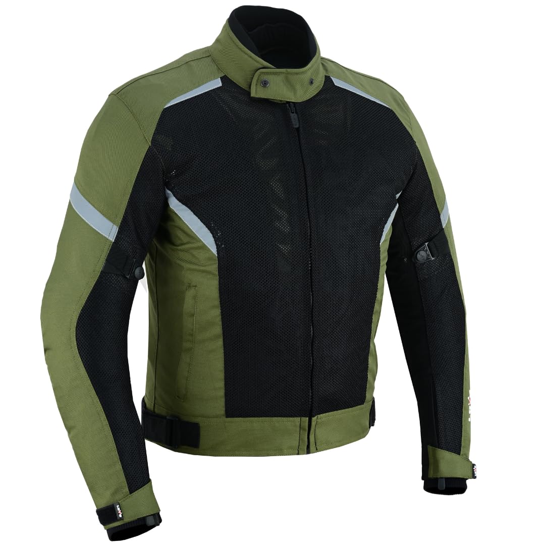 LOVO - Chaqueta Perforada de Verano para Moto de Dos Capas - Con Forro Impermeable Desmontable - Chaqueta Moto Verano Unisex - Chaqueta Verano Moto Hombre y Mujer - Alta Ventilación y Protección