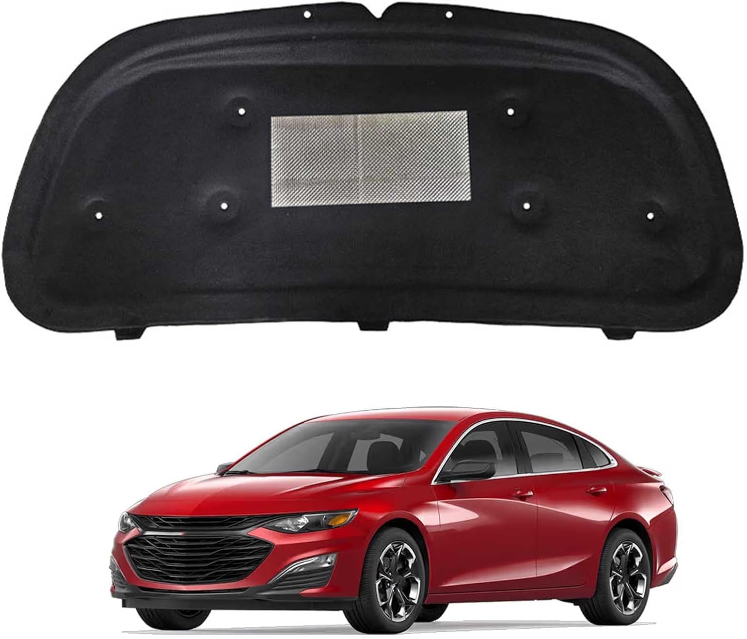 Liufangfc Normal Bonnet Insulation Mat 10Mm For Malibu 2019-2022 – Fireproof Engine Sound Deadening & Heat Shield Acoustic Liner With Clips