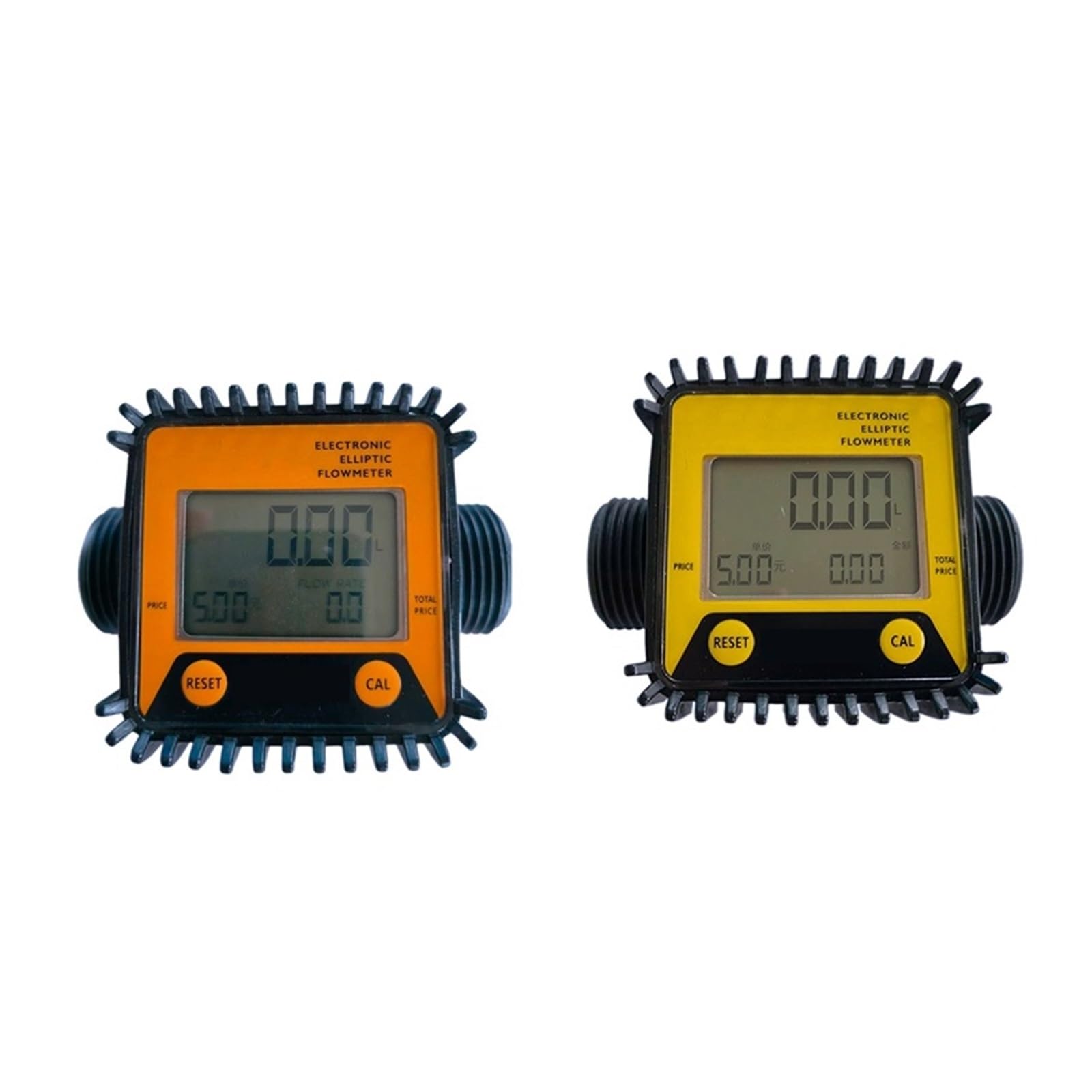 Medidor de flujo Caudalímetro con pantalla electrónica K28 for medir el caudal de urea del contador de metanol(Yellow)