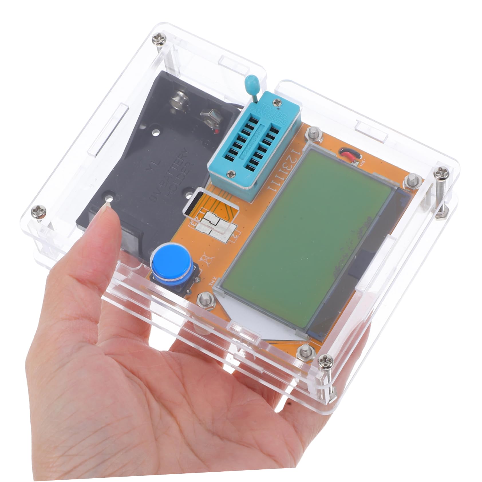 Homoyoyo Verificador De Componentes Electrónicos Alta Precisión Lcd Resistencias Condensadores