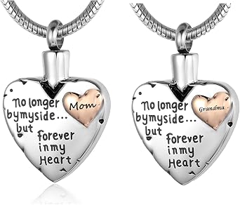 Mom and Grandma Urn Necklace for Ashes 2 Pieces Ashes Necklace Cremation Jewelry for Ashes