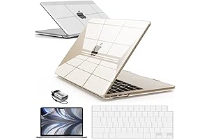IBENZER MacBook Air 13 inch Case M3 A3113 M2 A2681 Crystal Clear