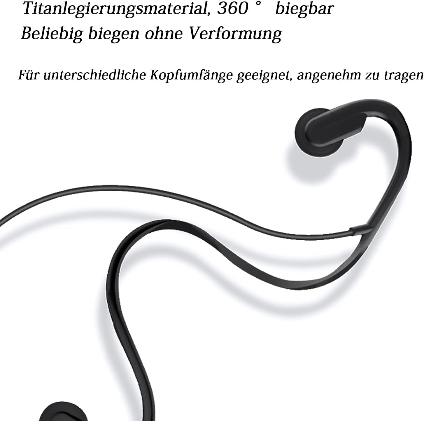 knochenleitungskopfhörer mit Kabel, Typ C-Stecker Knochenleitungskopfhörer Mit Mikrofon-Stereo, IPX5 wasserdichte Kabelführung Outdoor-Sport-Headset
