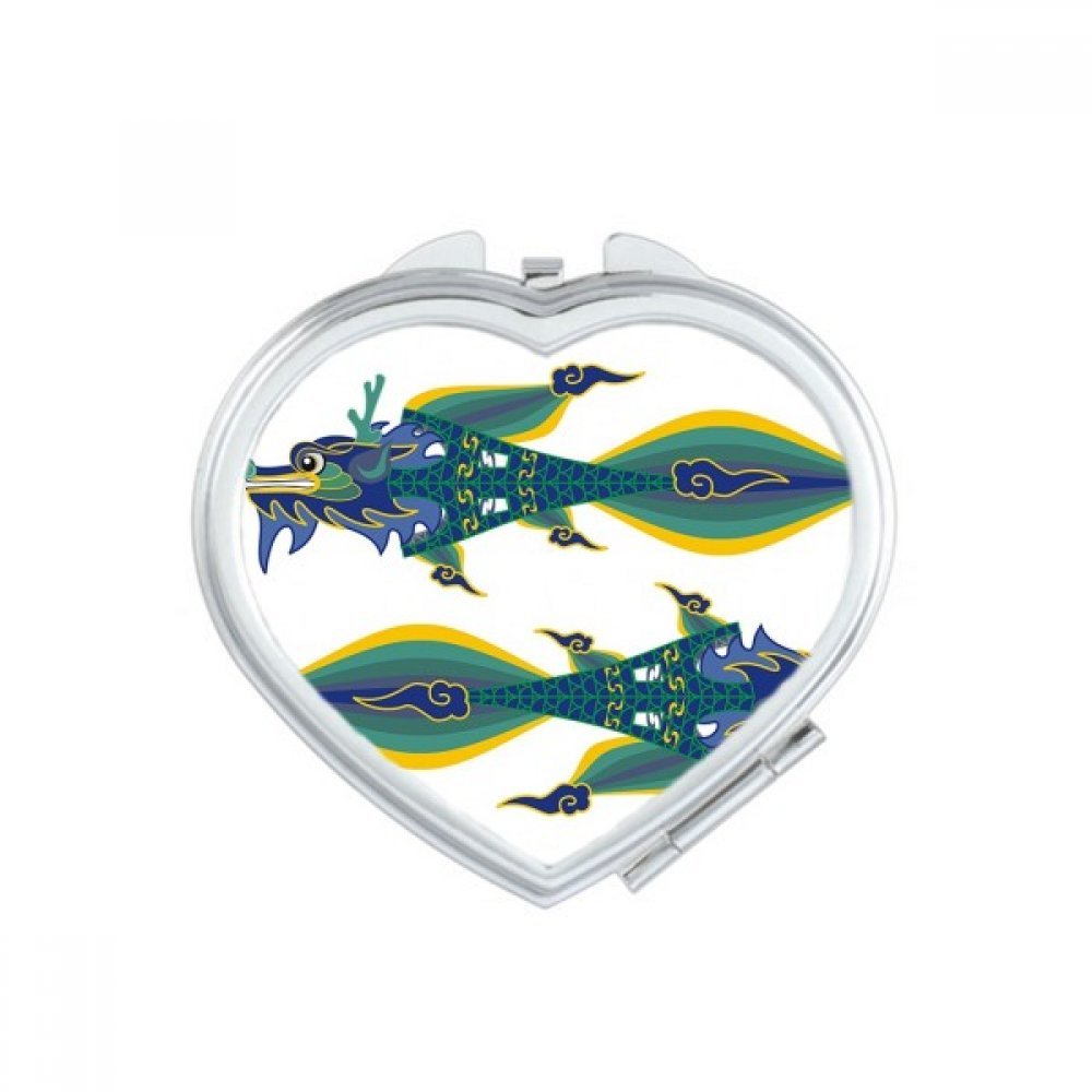 Miroir de poche dragon pour voyage, accessoire de maquillage compact sac à main