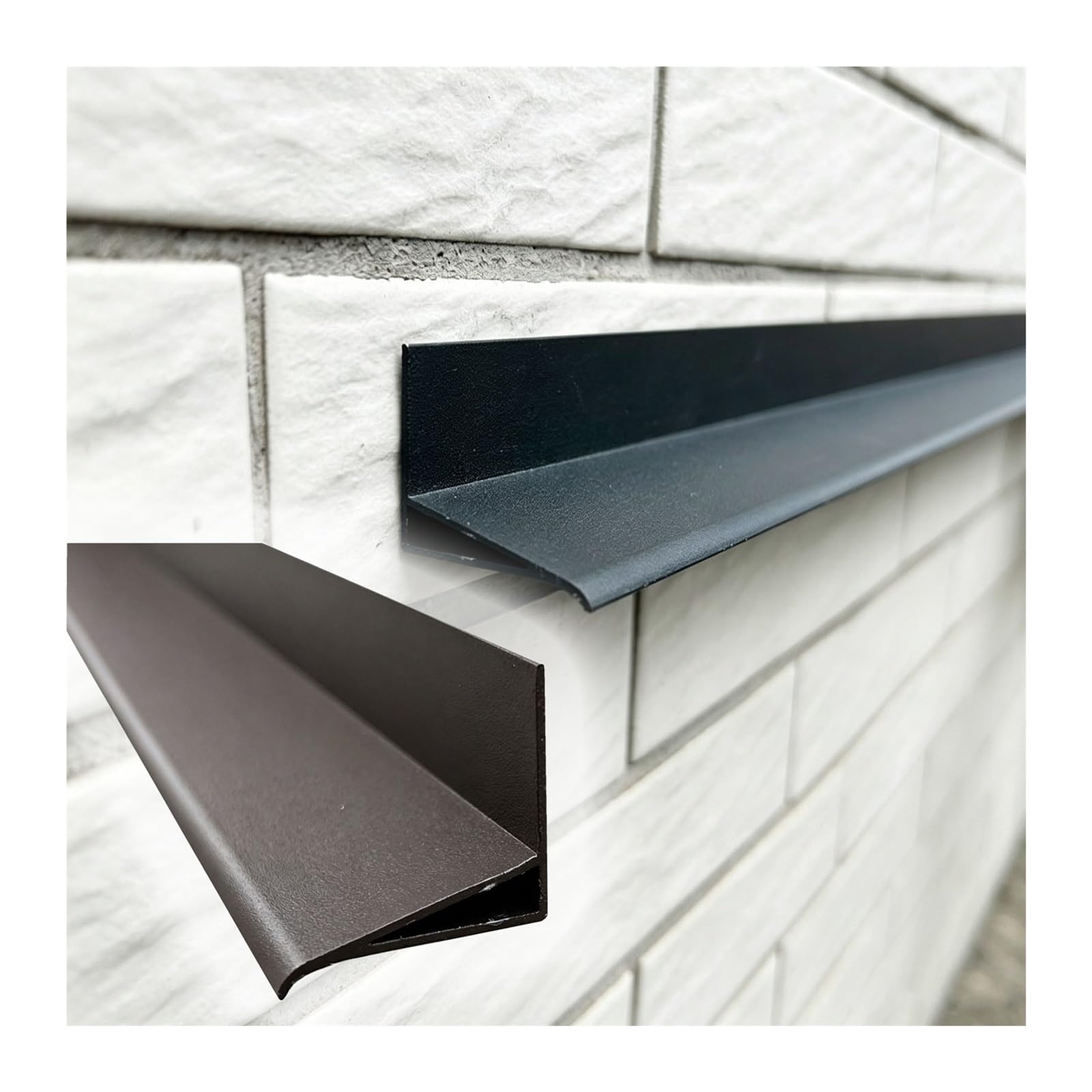 Ed de goteo de alero de aluminio de 30 mm, blanco, gris, negro, marrón, solut de agua para techos, evita que el agua se dañe, fácil de instalar, ideal para propietarios de viviendas