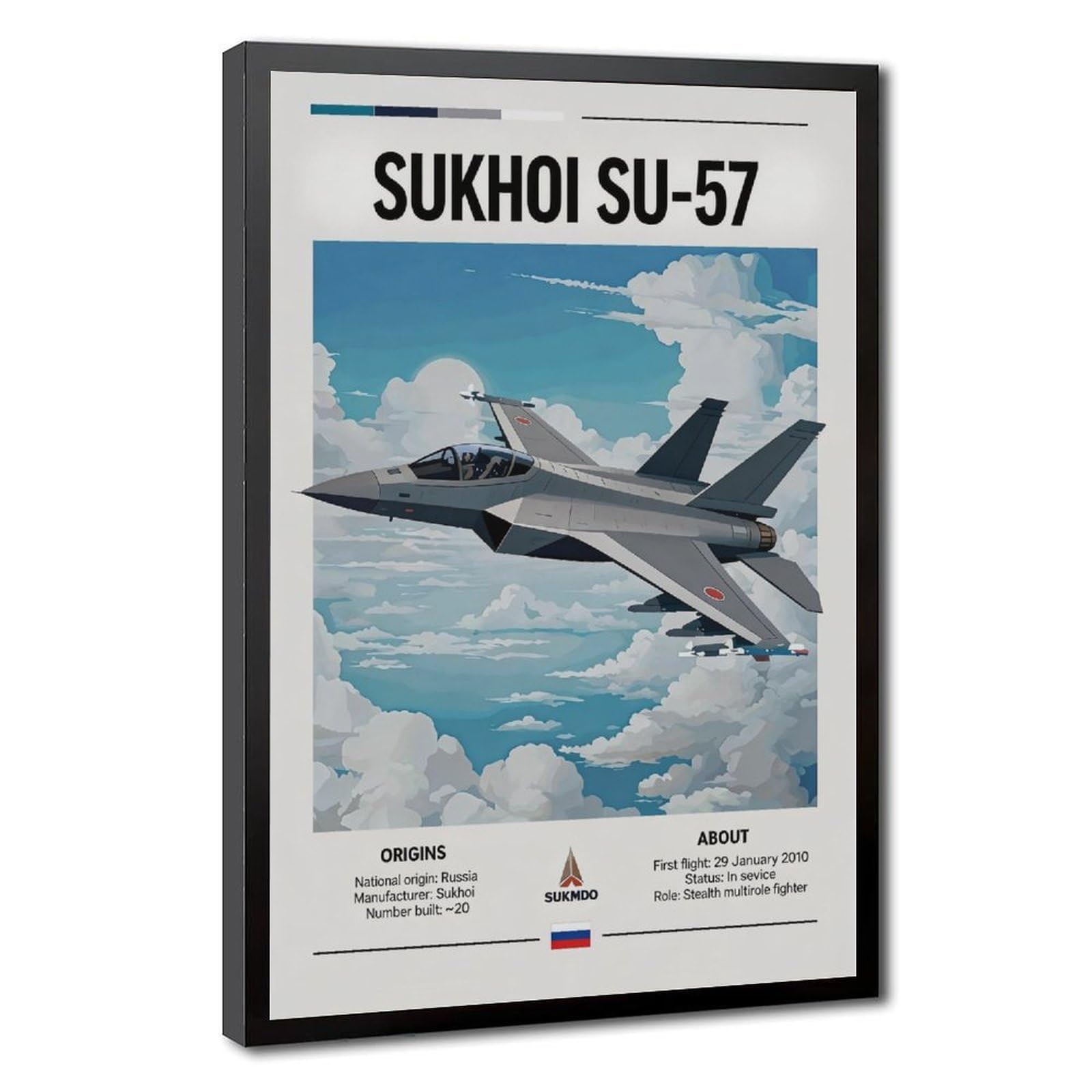 Bareronor Fighter Jet Canvas Poster for Dorm Room Decor Gift