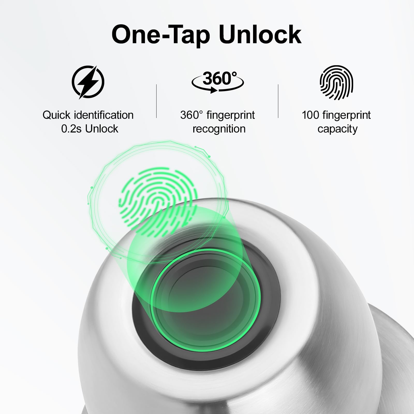 Smart Fingerprint Door Lock - Keyless Entry & App Control -2