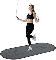 DOFOPO Jump Rope Mat 71x24 Inch Non-Slip Shock Absorbing TPE Fitness Mat for Indoor Outdoor Workouts Home Gym