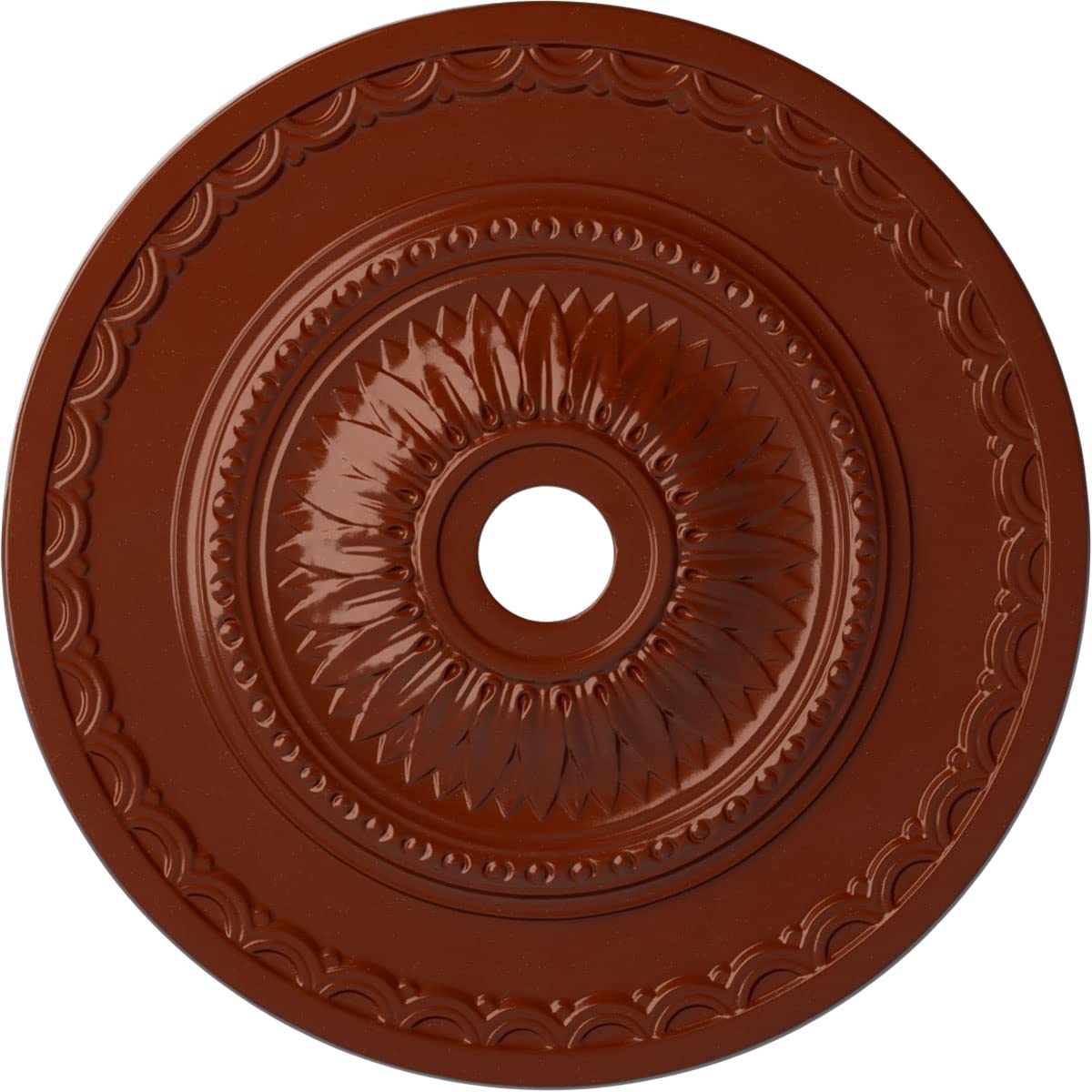 Ekena Millwork CM29SFFIF Sunflower Ceiling Medallion, FireBrick, 29 1/2"OD x 3 5/8"ID x 1 5/8"P