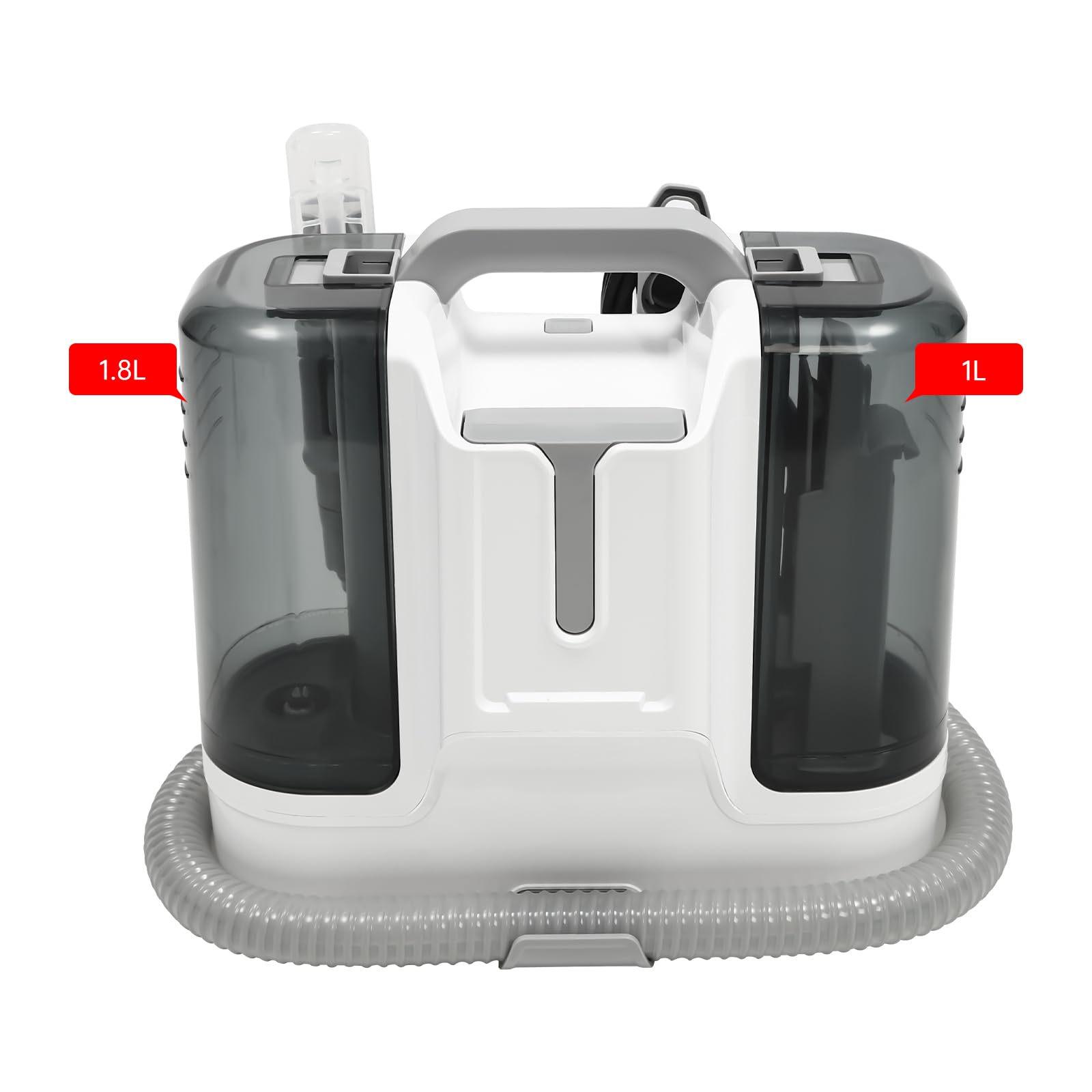 K15-AC Pulitore per interni, Pulitore per tappeti, con funzione di aspirazione a umido e a secco, Aspirazione 11 chilopascal, Serbatoio acqua da 1,8 litri, adatto per tappeti, auto e divani