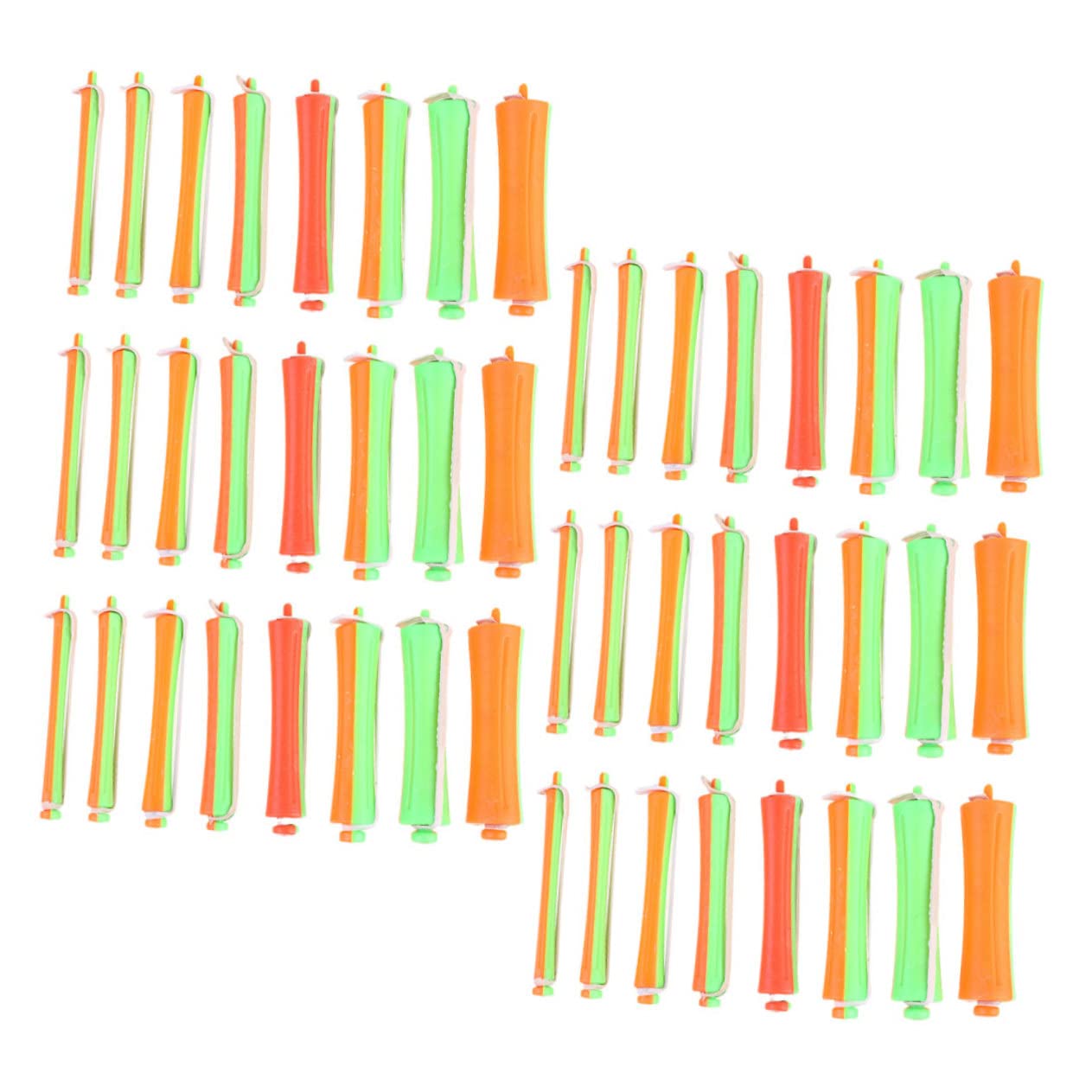 FOYTOKI 8 Set/80 Pcs Hair Rollers Perm Rods Curling Perming Rods Hair Curler Roller for Diy Hairdressing Styling Rubber Band