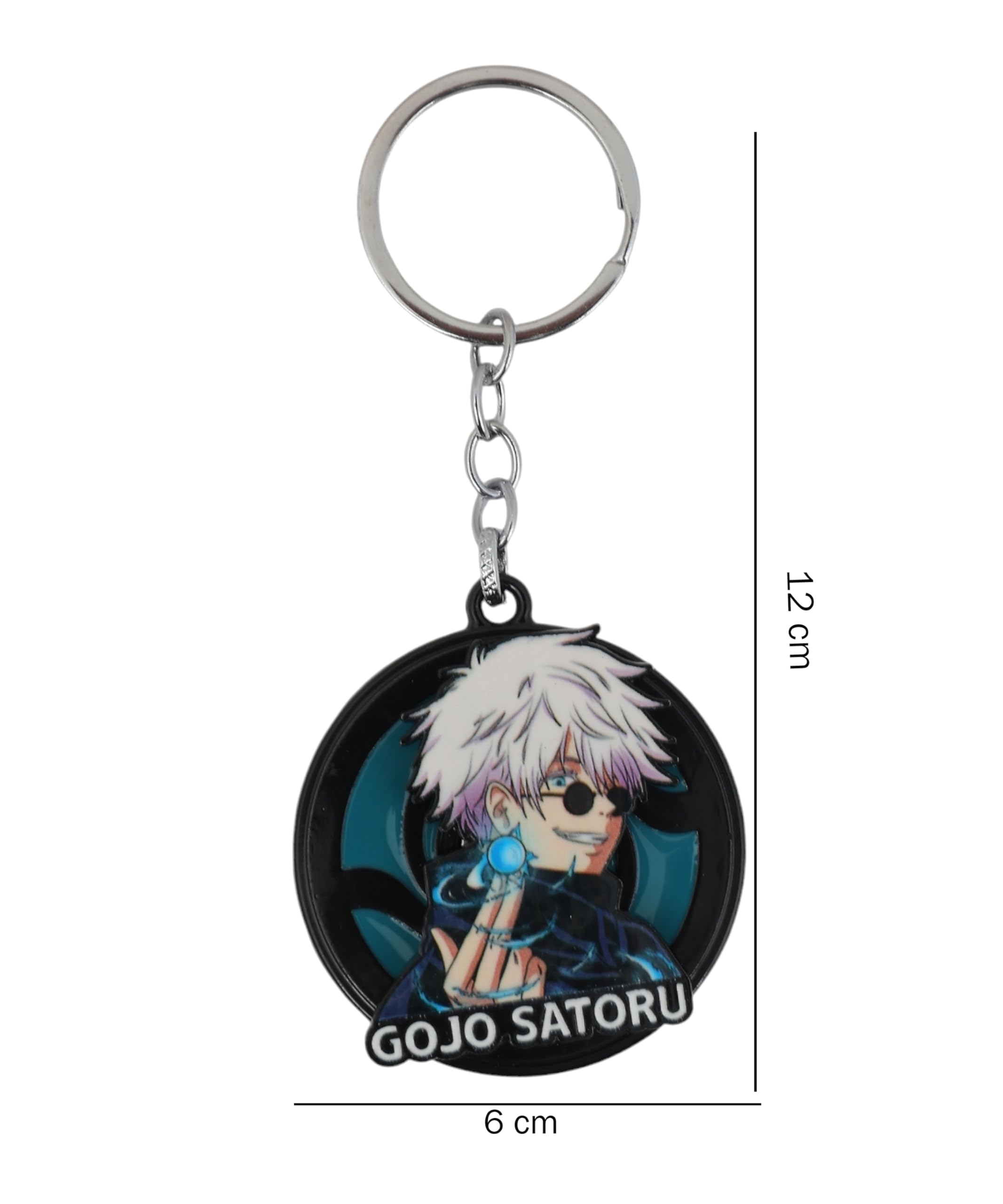Anime Rotating Metal Keychain � Durable 360� Spin Key Ring for Anime Fans, Premium Alloy Key Holder for Bags & Keys (Gojo Cool) - Image 4 thumbnail