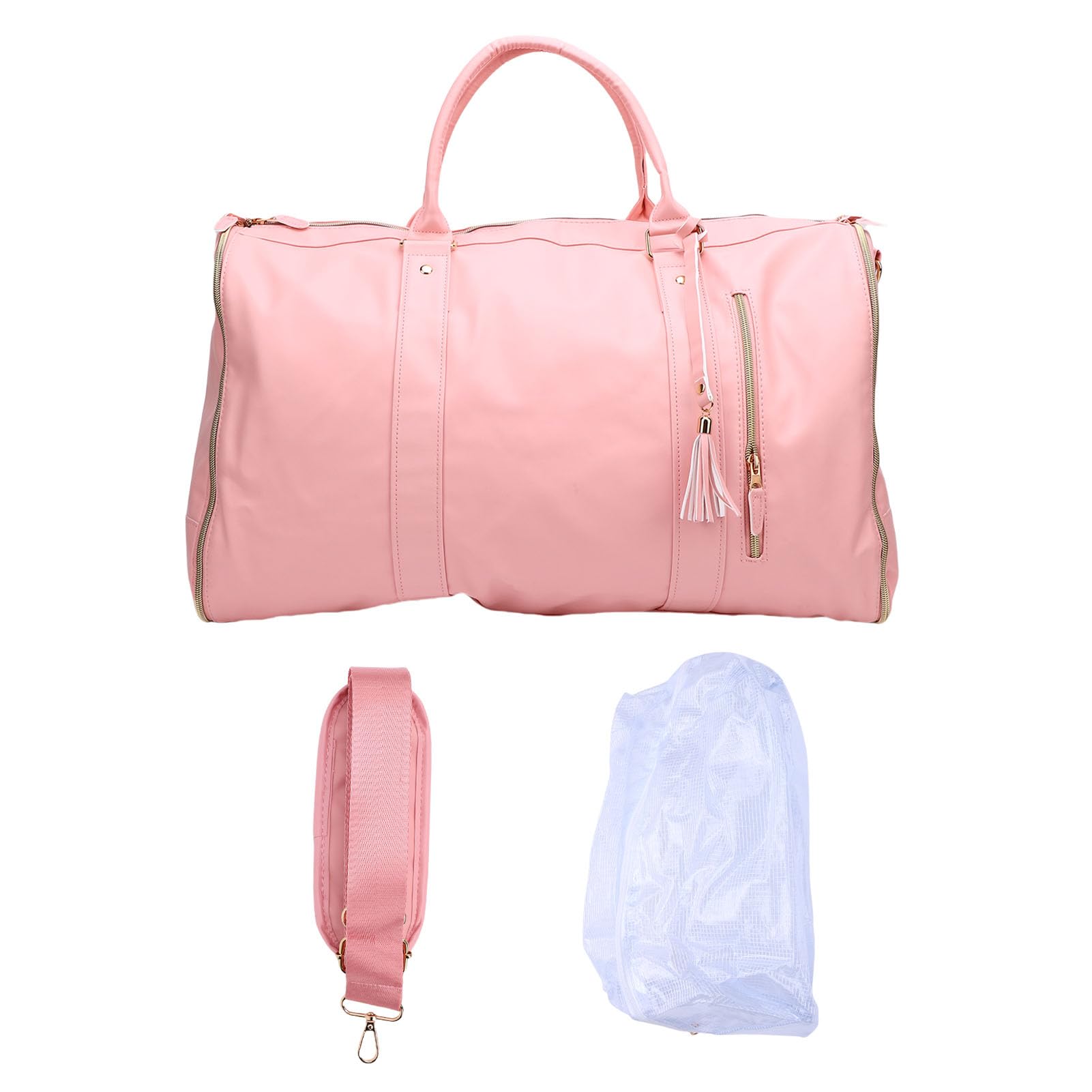 Carry On Garment Duffle Bag with Shoulder Strap for Stylish (Pink)