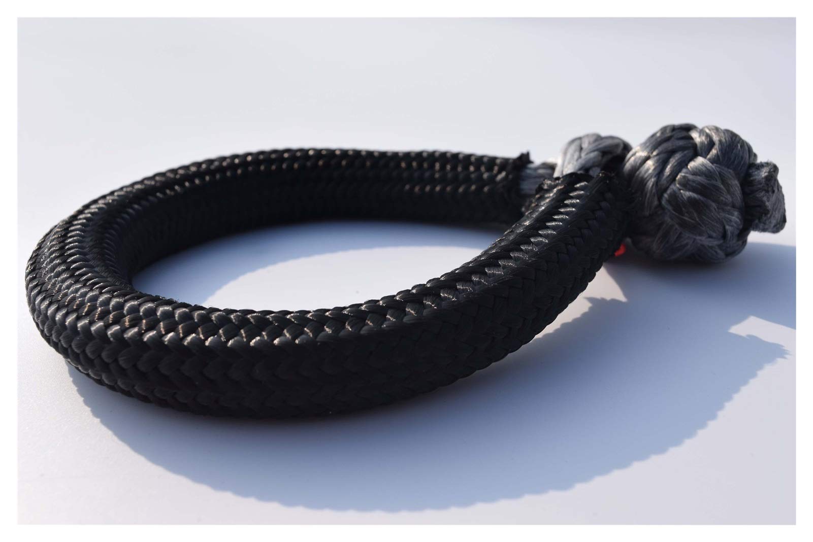 Winch Rope, 8mm*80mm Soft Shackles,Rope Shackle for Offroad Cas UTV SUV,UHMWPE for Towing Recovery(Grijs)