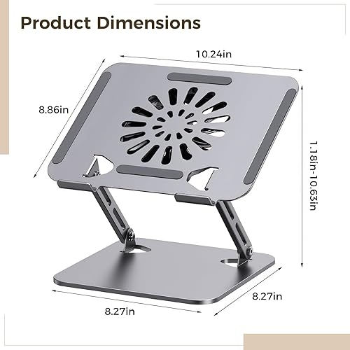 Miniatura 4 de Homaisson Soporte para laptop con ventilador