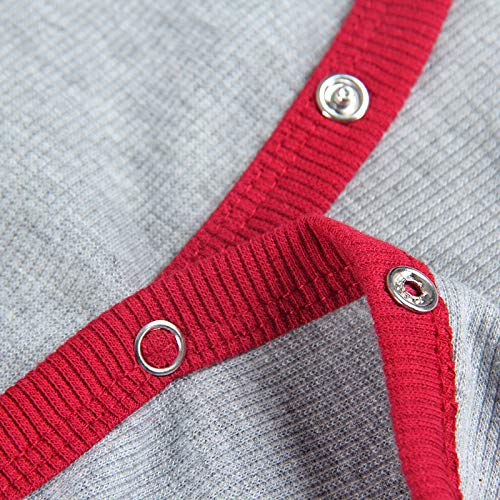 Roselux Women's Sexy Deep V Neck Shorts Long Sleeve Knitted One Piece Bodysuit Bodycon Rompers Overall (598#Gray,S) #TOP5