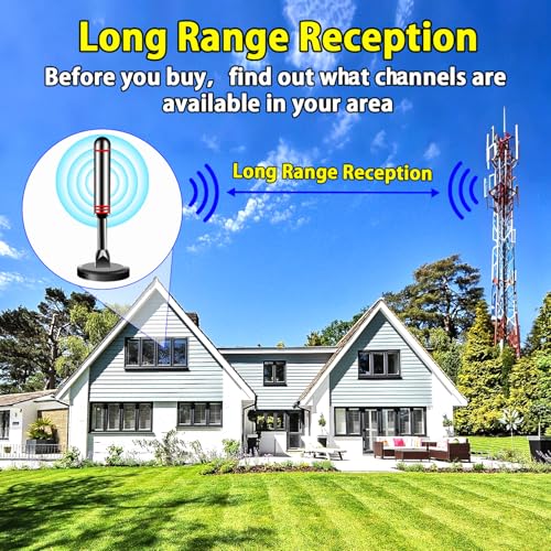 Image of Digital TV Antenna for Smart TV Indoor,HD Antenna for TV Indoor | TV Antennas for Local Channels,Strong Magnetic Base,Long Range Reception,Easy Installation Antennas for TVs