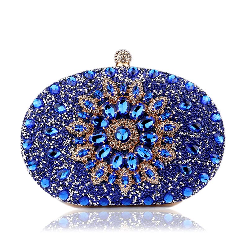 Women Rhinestones Evening Bag Bling Glamorous Clutch Purse Stylish Design Trendy Handbag for Wedding Prom Party