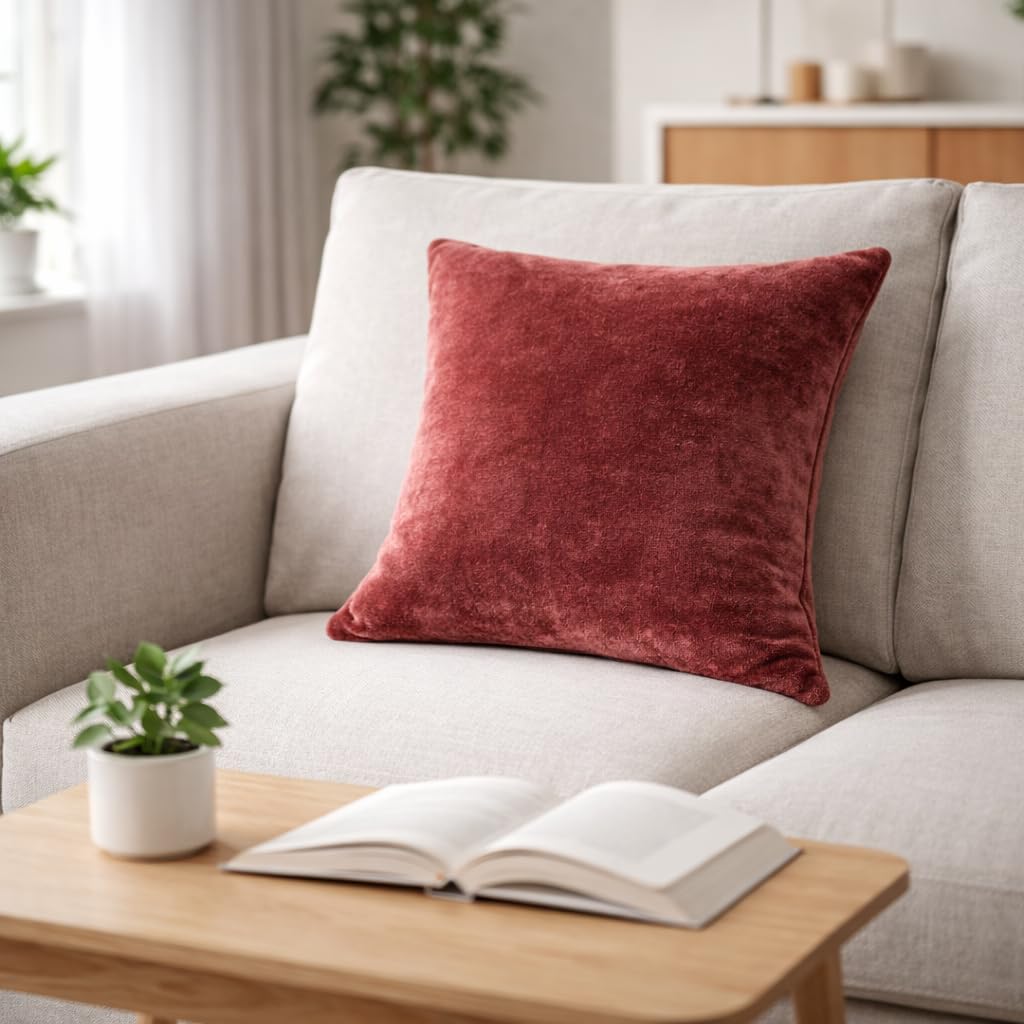 Rose Velvet Cushion 12x12 Inch Pack of 8 | Soft Zip Cushion 3