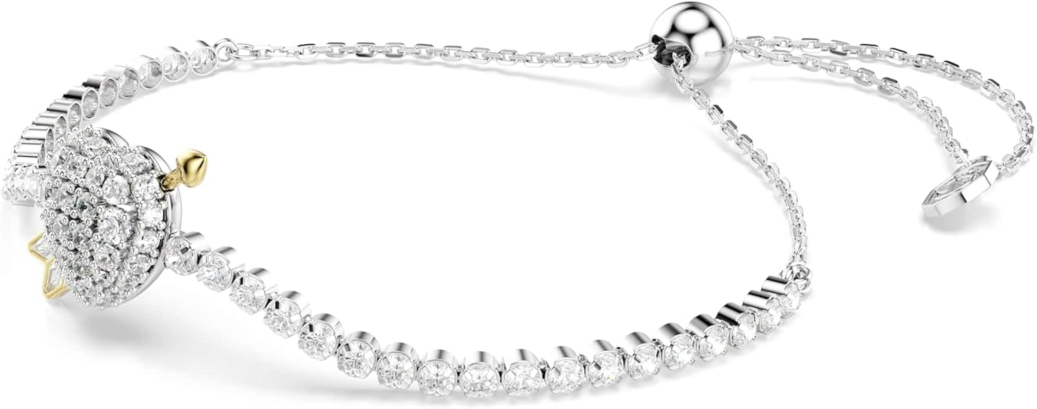 Swarovski Idyllia bracelet, Mixed cuts, Heart with arrow, White, Rhodium plated - Image 2