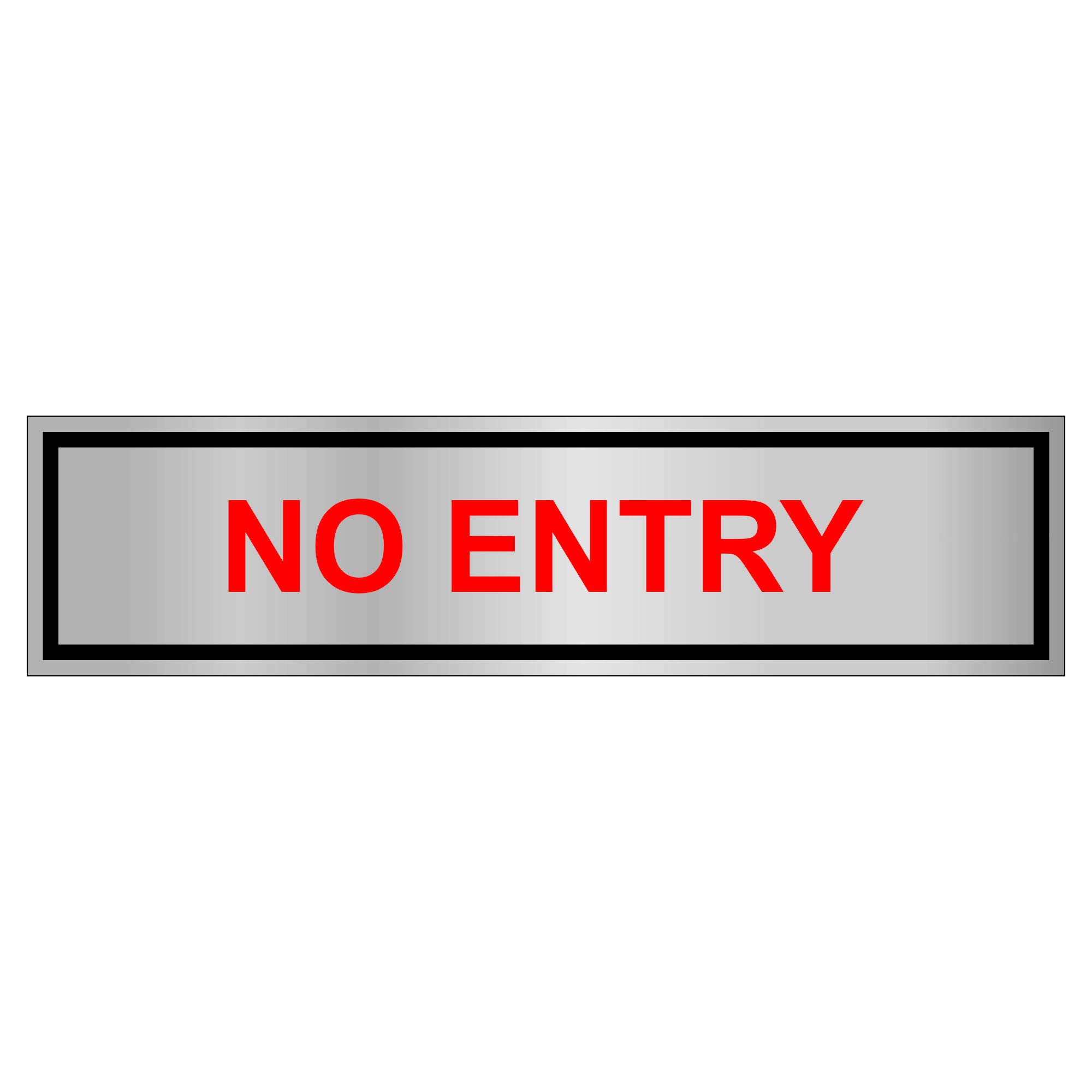 DLCCREATION No Entry Silver Stainless Steel Sign Board - Size : 200mm X 50mm (8" X 2") (B075D5VHNZ) Amazon Price History, Amazon Price Tracker