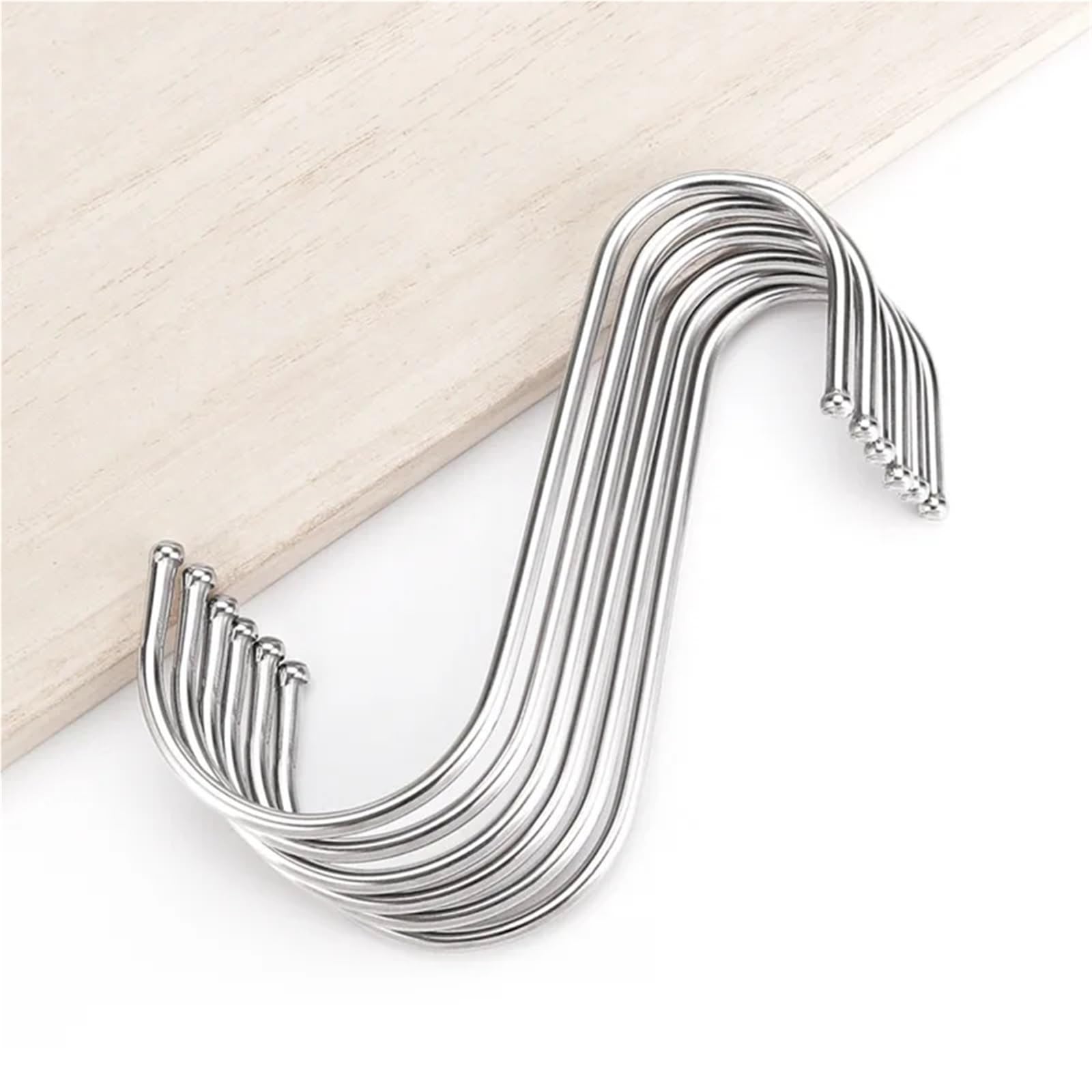 100 stücke Edelstahl S Haken Utensil Fleisch Kleiderbügel Hängen for Metzgerei Küche Backen Werkzeuge für Hähnchen,Rippenräuchern(Black)