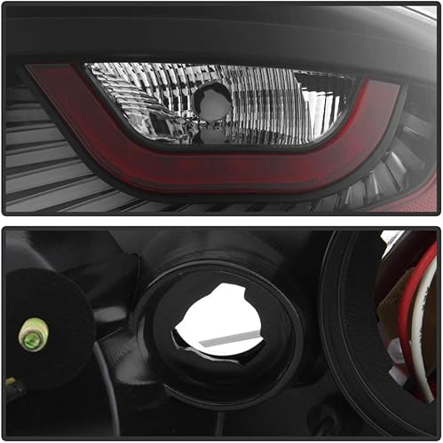 Miniatura 5 de ACANII - Para Infiniti G35 35GT Coupé 2003-2005 [Diseño de actualización de tubo LED] Luces traseras LED negras Lámparas de freno izquierda+derecha