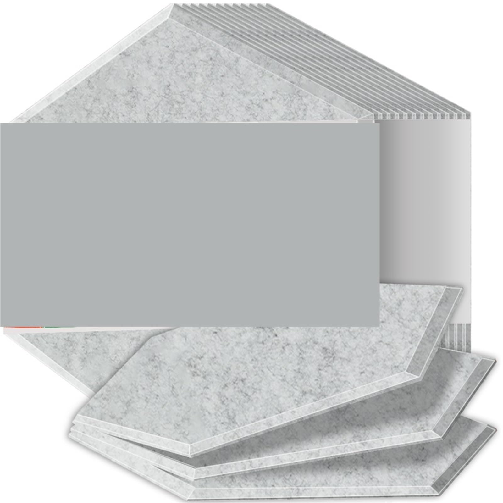 Paneles Acústicos Hexagonales Paneles insonorizados de alta densidad resistentes al fuego que absorben el ruido y eliminan los ecos Para el estudio(34 Silver Gray,12 Pcs,0.8cm Medium Density)