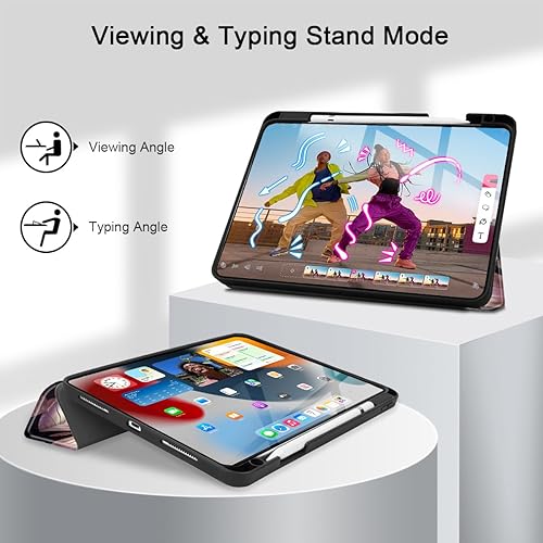 Miniatura 7 de Mektron Funda compatible con iPad Pro de 12.9" M2 2022 de 12.9 pulgadas 6543 generación 2021 2020 2018 Funda para tableta con cubierta trasera suave