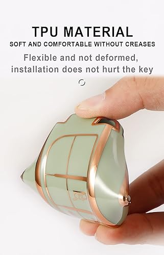 Miniatura 6 de ontto Soporte para llavero de 5 botones con llavero apto para Jeep Grand Cherokee Wrangler Brújula, protección completa, cubierta de llave remota