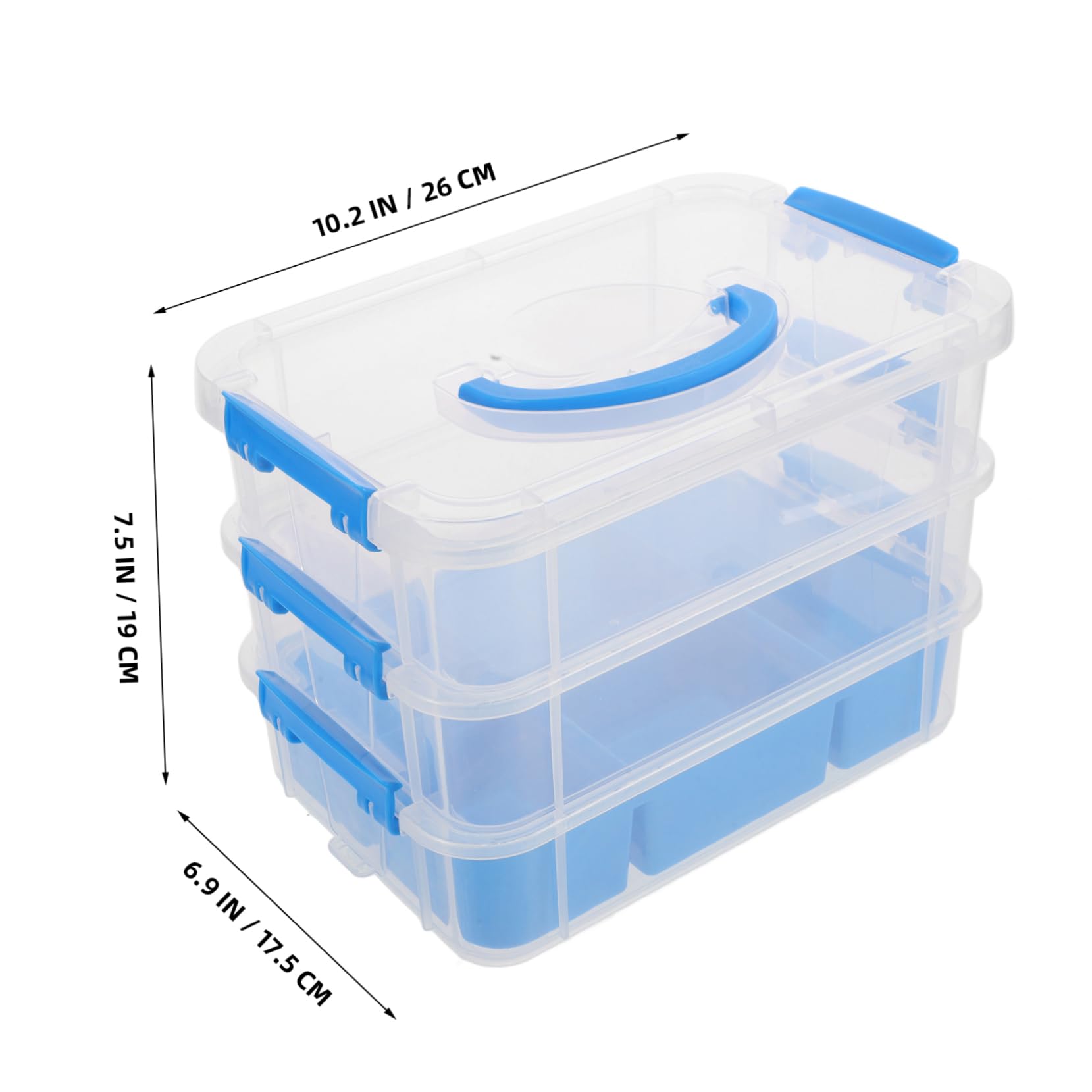 Tofficu Aufbewahrungsbox Mit Deckel Aus Kunststoff Organizer Für Perlen Spielzeug Und Kleinteile Kompakt Und Tragbar Für Reisen Und Bastelbedarf