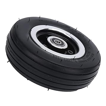Wheel Rim and Tires Set, Strong Grip Tough Non Slip Durable 6 Inch Solid Tire Wear Resistant with Alloy Rims for Electric Scooter