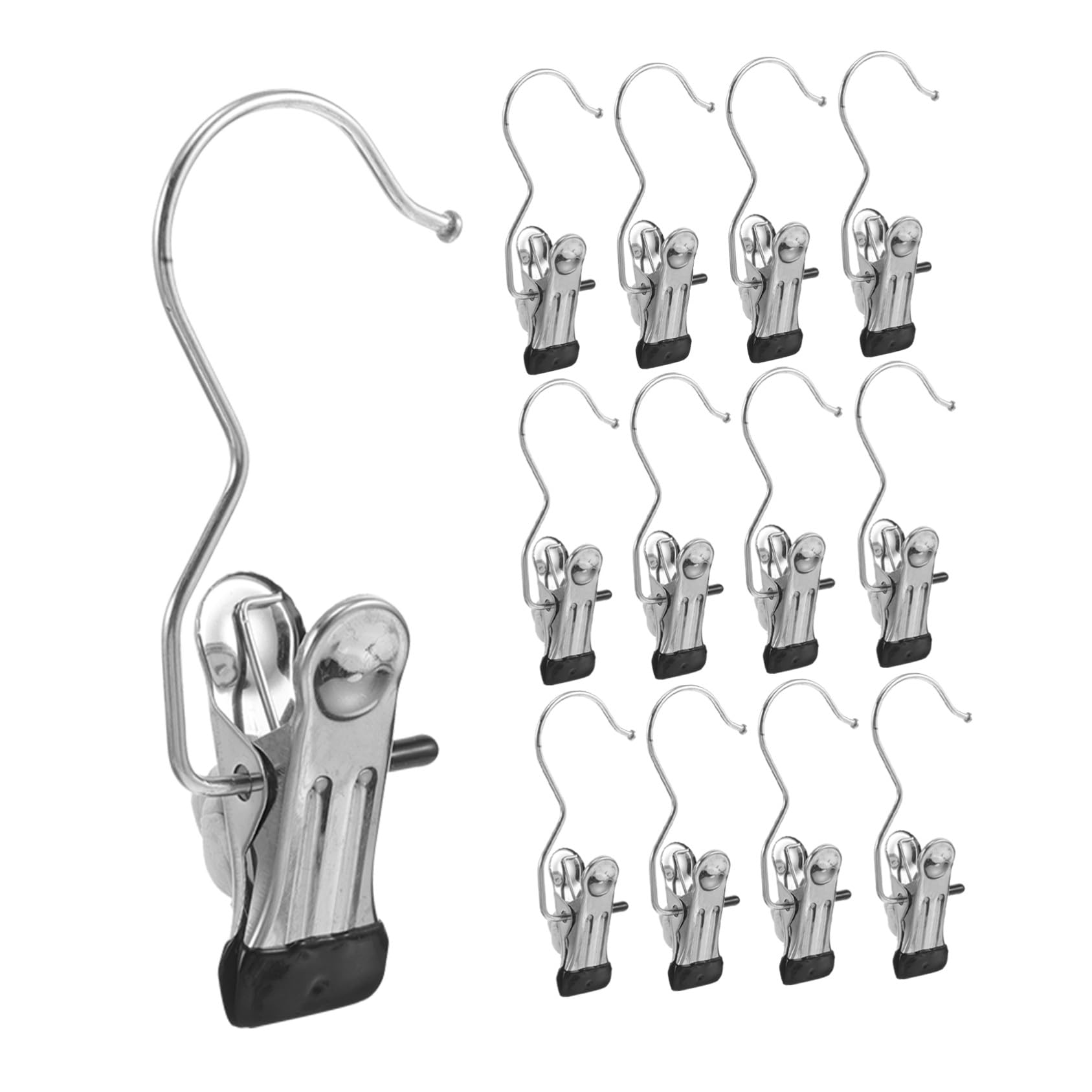 Toyvian 80 Pezzi Mollette in Acciaio Inossidabile Clip Antiscivolo per Gonne e Pantaloni, Design Salvaspazio per Lavanderia e Armadio