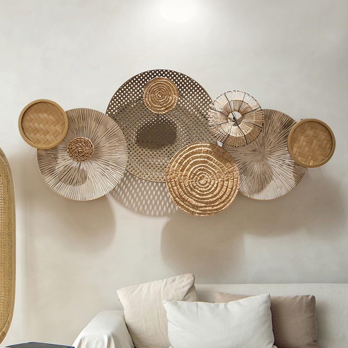 CHROX Arte De Pared De Metal 3D, Esculturas Grandes De Metal para Colgar En La Pared, Decoración del Hogar, Regalo para Baño, Dormitorio, Sala De Estar, Cocina, Terraza, 125 X 59 Cm