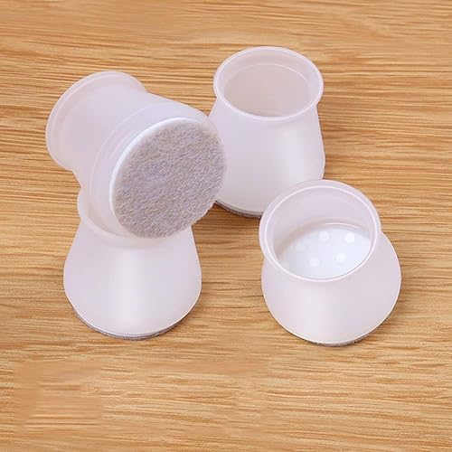Miniatura 9 de Tapas para patas de silla, protectores de silicona para patas de silla para madera dura, suelos, muebles, patas de mesa con almohadillas de fieltro,