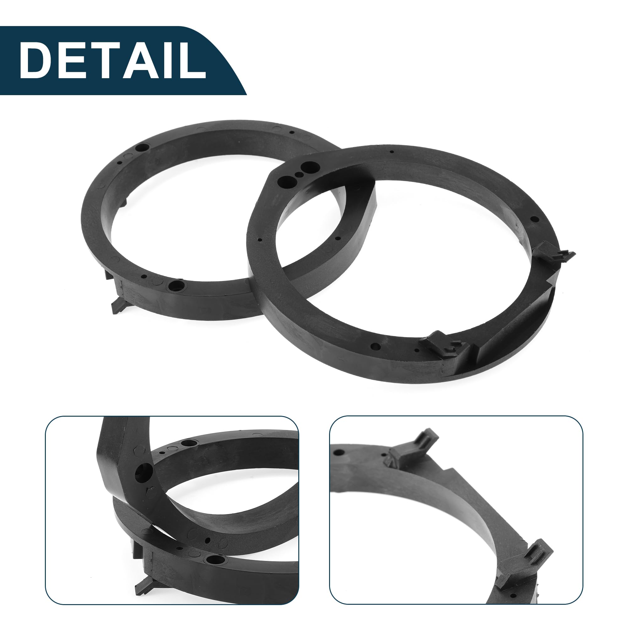 Anillo Espaciador De Altavoz Adaptador De Altavoz Tweeter Para Honda Accord 2008-2012 Impermeable Negro 2 pc