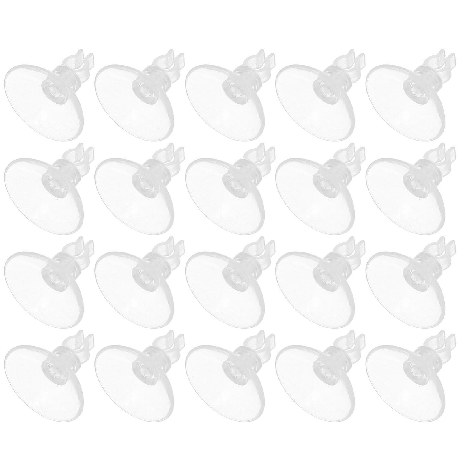 NUOBESTY 20pcs Clear Cup Light Clips for Hanging Holiday String Lights Reusable Mini Holders for No Tools Needed Installation