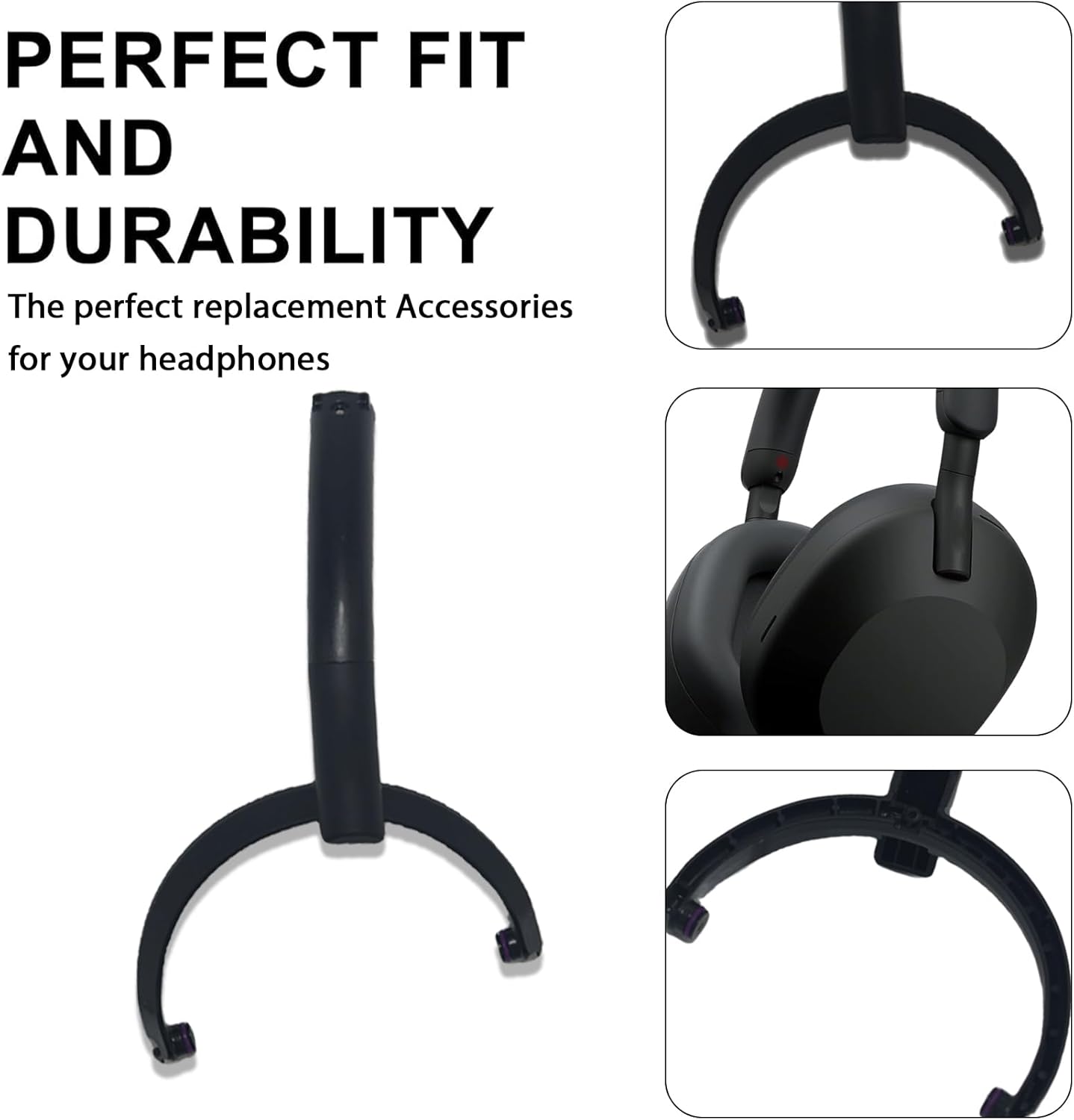 WH-1000XM5 Swivel Hinge Replacement Headband Hanger Bracket Parts Accessories Repair Kit for Sony WH-1000XM5 Headphone (Black-Right)
