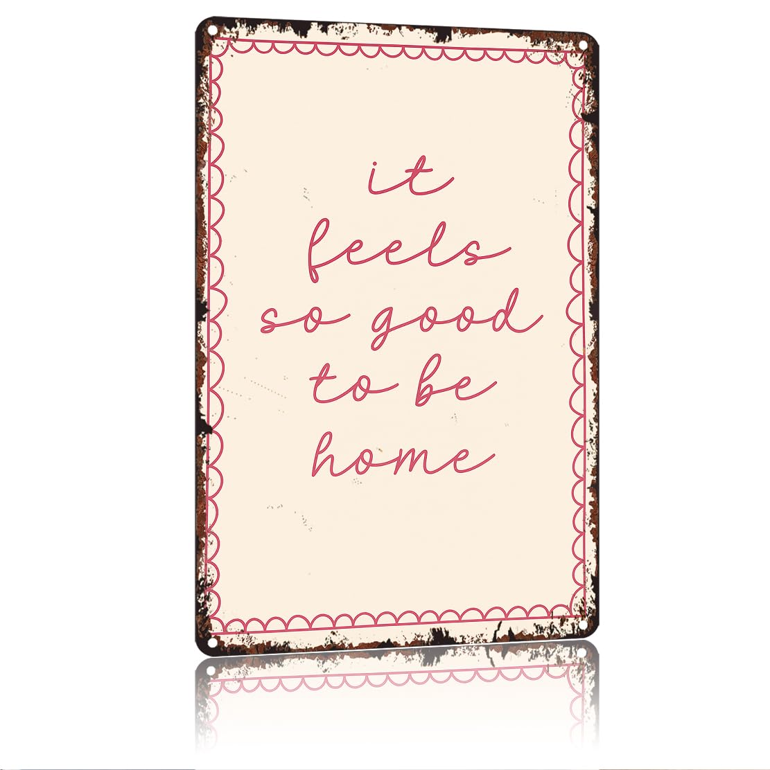 peiyeety It Feels So Good To Be Home Funny 8x12 Inch Aluminum Vintage Metal Tin Signs-For Living Room Kitchen Bedroom Patio Porch Men'S Nest Wall Decor