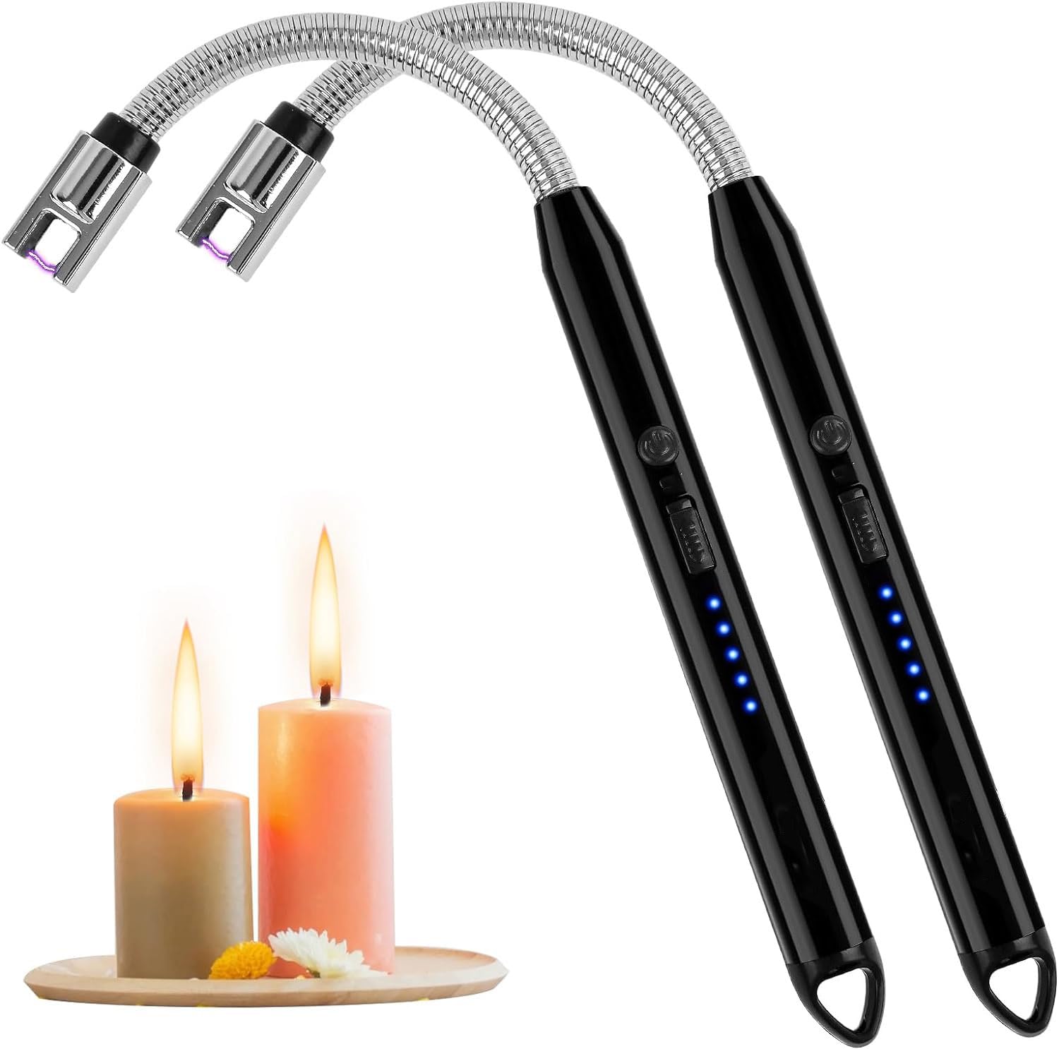 Sponsored Ad – 2Pcs Rechargeable Electric Candle Lighters, Windproof Arc Lighter with Flexible Neck, Plasma Arc for Camping, Barbecue