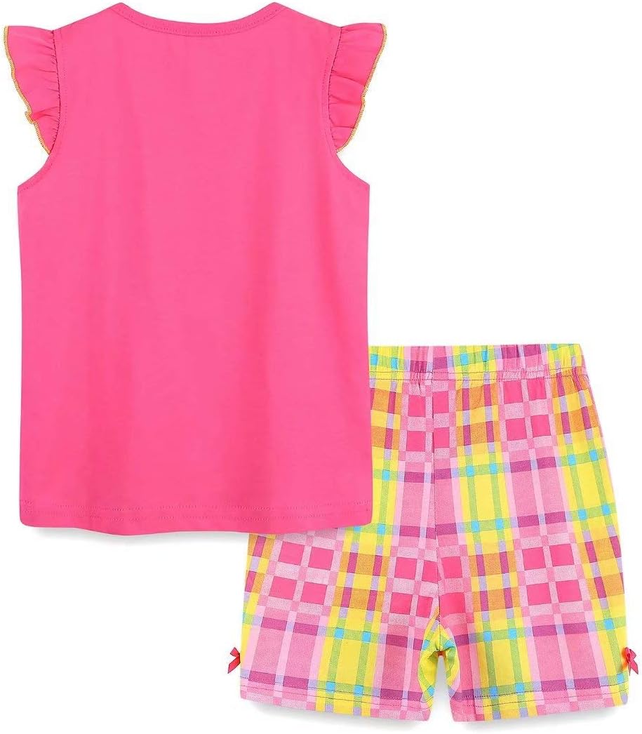Bumeex Toddler Girls Summer Outfit Cotton Top and Shorts Clothing Set - Image 2