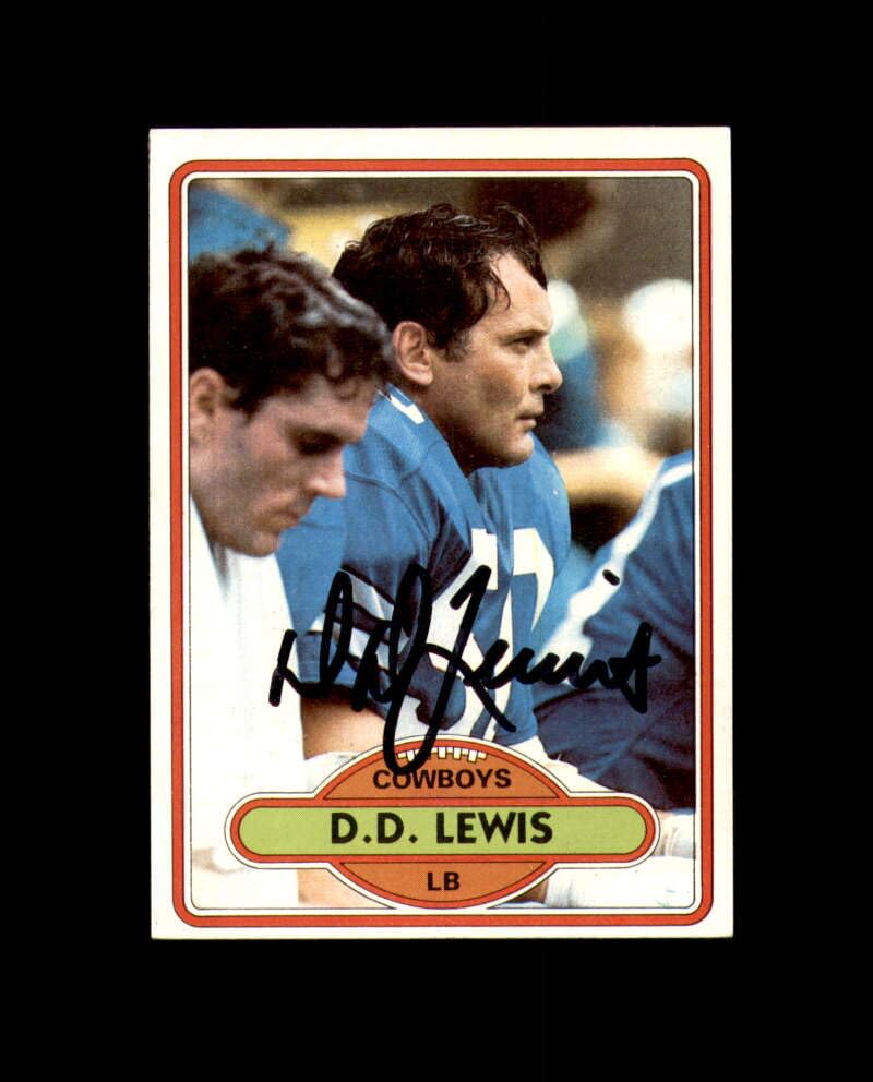 D.D. Lewis Signed 1980 Topps Dallas Cowboys Autograph