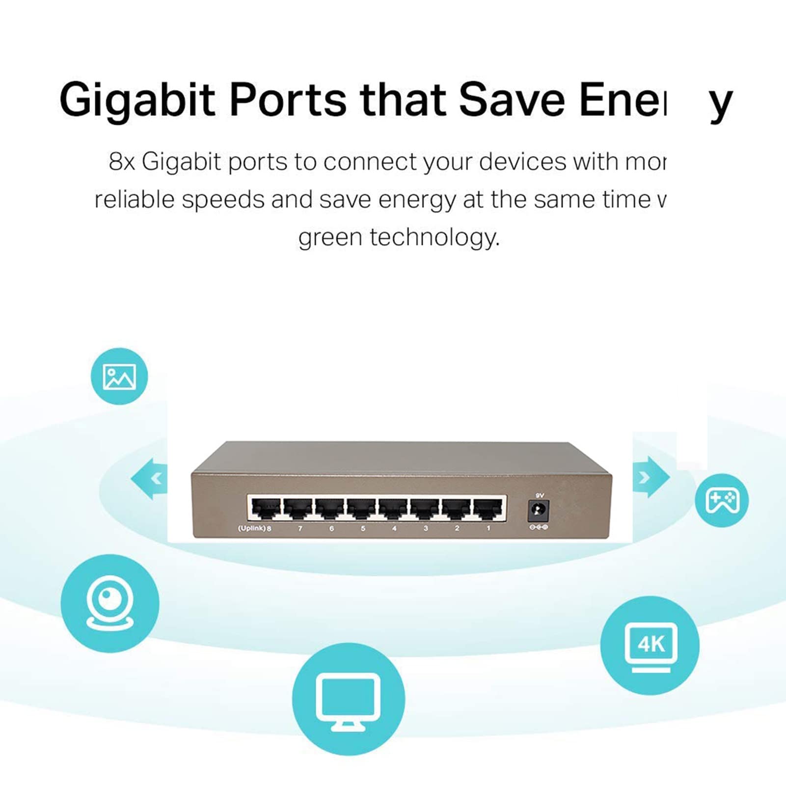 Switch Non gestito Ethernet 5/8/16/24 Porte 100M - Hub di Rete Domestica, Splitter Ethernet Desktop, Plug-And-Play, Funzionamento Silenzioso (Color : 24 Ports 100M)