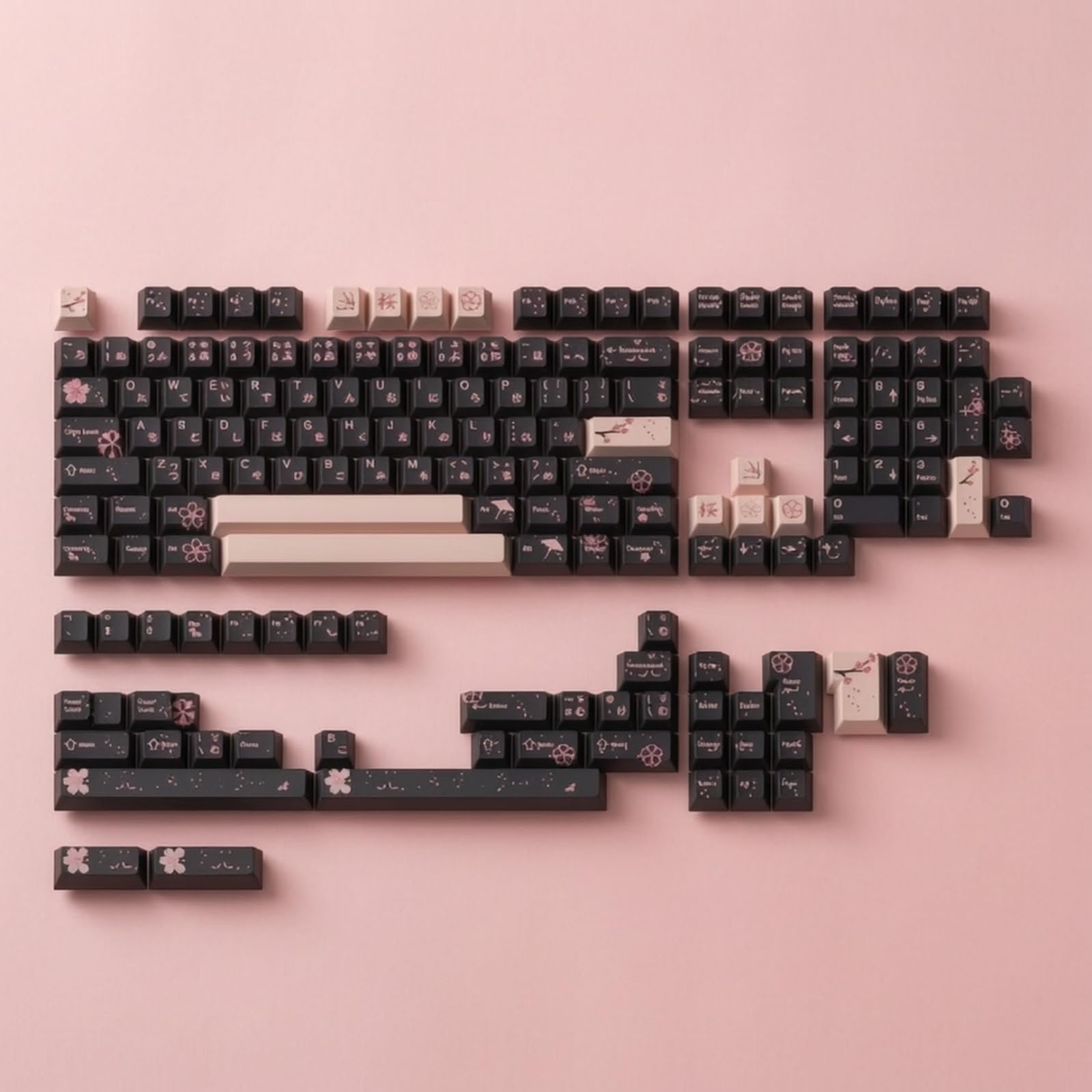 Set di Keycaps Giapponesi Keycaps in PBT Ergonomici Tasti per Giocatore